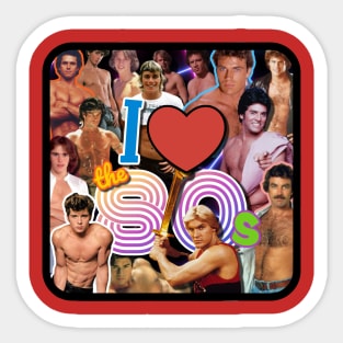 80s HUNKS Sticker